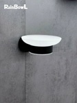 Мыльница к стене стекло черная Rainbowl 2284-BP- фото