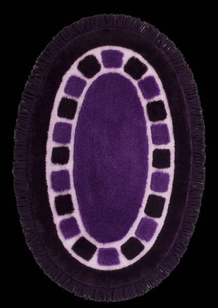 Коврик овал 100*60 фиолетовый комбинированный