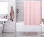 Шторка для ванны Wasserkraft 180*200 Oder розовая SC-30401- фото