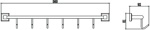 Savol Планка с 6 крючками S-009576 хром- фото